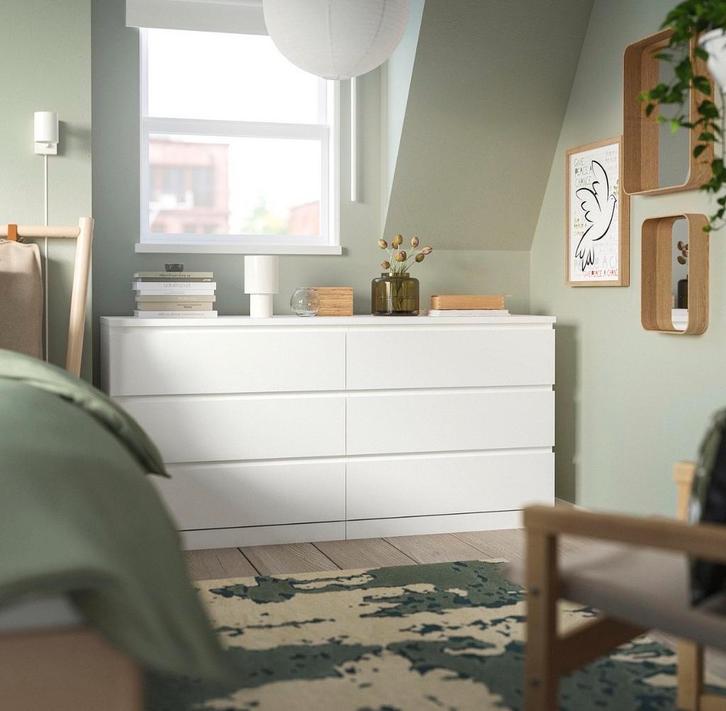 IKEA Malm ladekast, Huis en Inrichting, Kasten | Dressoirs, Zo goed als nieuw, 100 tot 150 cm, 25 tot 50 cm, Met lade(s), Kunststof