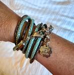 Armband pimps & pearls, Ophalen of Verzenden, Zo goed als nieuw, Overige kleuren, Leer