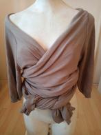 Apart wikkelvest maat 46 lichtbruin taupe, katoen, Verzenden, Gedragen, Bruin, Trui of Vest
