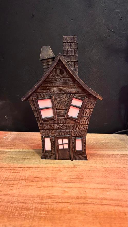 Theelichthouder Huisje, Huis en Inrichting, Woonaccessoires | Kandelaars en Kaarsen, Nieuw, Kandelaar, Minder dan 25 cm, Kunststof