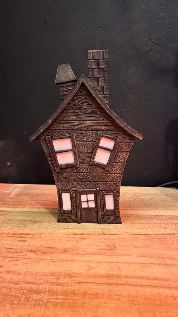Theelichthouder Huisje, Huis en Inrichting, Woonaccessoires | Kandelaars en Kaarsen, Nieuw, Kandelaar, Minder dan 25 cm, Kunststof