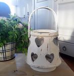 Windlicht / kandelaar met sleets uiterlijk (brocant, shabby, Antiek en Kunst, Ophalen of Verzenden