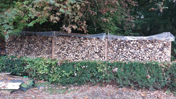 Brandhout - Haardhout gestapelde kubs, Tuin en Terras, Haardhout, Blokken, Overige houtsoorten, 6 m³ of meer, Ophalen of Verzenden