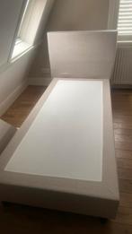 Boxspring 1 persoons, 90 cm, Eenpersoons, Beige, Ophalen of Verzenden