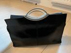 Zwarte leren aktetas, Ophalen of Verzenden, Gebruikt, Zwart, Handtas