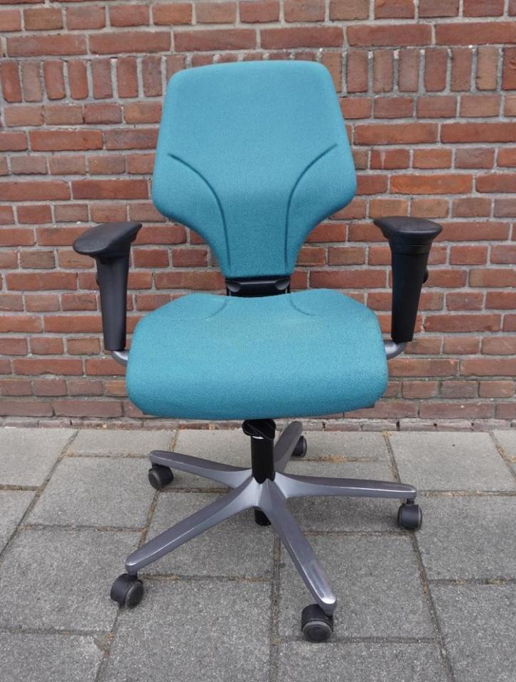 LANGE MENSEN OPGELET Giroflex64 bureaustoel op maat, Huis en Inrichting, Bureaustoelen, Gebruikt, Bureaustoel, Blauw, Ophalen