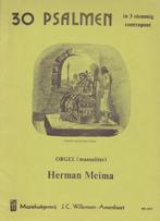 Herman Meima - 30 PSALMEN in 3 stemmig contrapunt, Muziek en Instrumenten, Bladmuziek, Gebruikt, Ophalen of Verzenden
