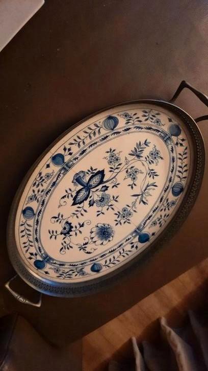 Antiek Delfts blauw dienblad – Westraven 1661, Antiek en Kunst, Antiek | Keukenbenodigdheden, Ophalen of Verzenden