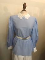 ZARA BLOUS BLUE COTTON, Zo goed als nieuw, Maat 38/40 (M), ZARA, Verzenden