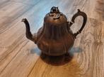 Antieke Tinnen Theepot met Bloemmotief, Antiek en Kunst, Ophalen of Verzenden