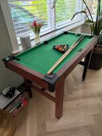 122 cm (lengte) x 62 cm (breedte) x 76 cm (hoogte), Sport en Fitness, Biljarten en Poolen, Ophalen, Zo goed als nieuw, Pooltafel