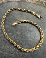 14K gouden Diamant cut Rope armband, Ophalen of Verzenden, Nieuw