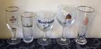 5 vintage bierglazen, Ophalen of Verzenden, Zo goed als nieuw, Glas of Glazen, Amstel