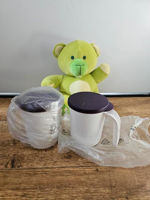 Tupperware bekers met handvat en deksel nieuw, Huis en Inrichting, Keuken | Tupperware, Nieuw, Beker of Kan, Wit, Paars, Ophalen of Verzenden