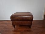 Hocker schapenleer, Huis en Inrichting, Banken | Voetenbanken en Poefen, Ophalen, Gebruikt, 50 tot 75 cm, Leer
