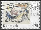 DENEMARKEN 4,75 Kr. Kunst (I) - Schilderij  COBRA groep 2006, Postzegels en Munten, Ophalen of Verzenden, Denemarken, Gestempeld