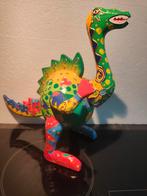 Spaarpot kleurrijke dinosuarus (stijl Rosina wachtmeister), Verzenden, Zo goed als nieuw, Hout, Dier