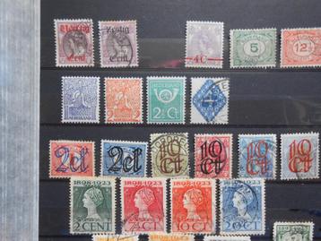 partij postzegels Nederland 1919-1938 ge- en ongestempeld beschikbaar voor biedingen