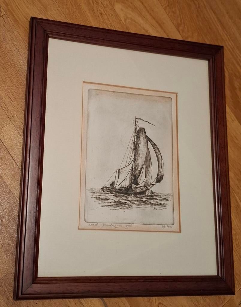 Ets Bart Reindersma 1981, nr 80/250, Antiek en Kunst, Kunst | Etsen en Gravures, Ophalen of Verzenden