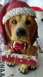 Kerstbeeld Labrador / Golden Retriever Merry Christmas, Diversen, Kerst, Gebruikt, Ophalen of Verzenden