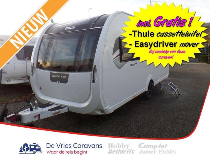 Elddis Avante 520 Model 2025! ACTIE!!, Caravans en Kamperen, Caravans, Bedrijf, tot en met 2, 1000 - 1250 kg, Standaardzit, Elddis