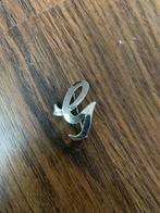 Zilveren speldje G broche, 4 tot 7 cm, Ophalen of Verzenden, Zo goed als nieuw, Zilver
