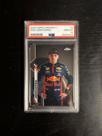F1 Topps Chrome 2020 Max Verstappen #6 PSA 10 Rookie Card!! beschikbaar voor biedingen