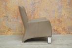 ZGANieuw! taupekleurige leren Rolf Benz 322 design fauteuil!, Rolf benz, Rolf benz, Design, 75 tot 100 cm
