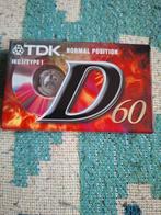 TDK D60 Cassettebandje - Nieuw in Verpakking, Cd's en Dvd's, Cassettebandjes, Ophalen of Verzenden