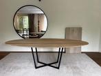 tafel, eettafel, ovaal, massief eiken Showroomodel, Huis en Inrichting, Tafels | Eettafels, Ophalen, Eikenhout, 50 tot 100 cm