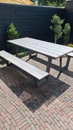 Aluminium Picknicktafel met Polywood - 200 x 178 cm, Tuin en Terras, Picknicktafels, Ophalen, Zo goed als nieuw, Rechthoekig, Aluminium