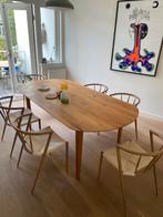 6 Wishbone stijl stoelen, Huis en Inrichting, Ophalen, Gebruikt, Bruin, Metaal