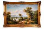 Olieverf schilderij Landschap van G.Thompson, Antiek en Kunst, Kunst | Schilderijen | Klassiek, Ophalen