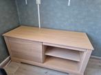 Blank eiken tv meubel, Ophalen, 100 tot 150 cm, Eikenhout, Zo goed als nieuw