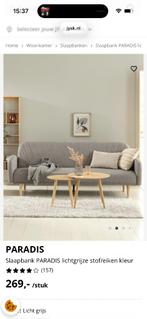 Grijze bank/slaapbank, Huis en Inrichting, Banken | Bankstellen, Ophalen, Overige materialen, Driepersoons, 75 tot 100 cm