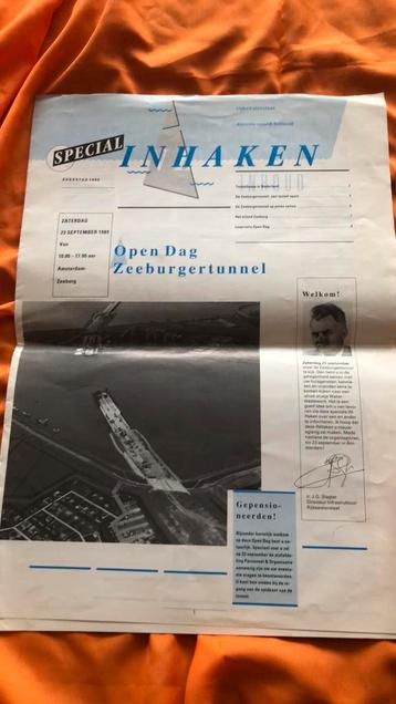 Special inhaken open dag zeeburgertunnel 1989 beschikbaar voor biedingen