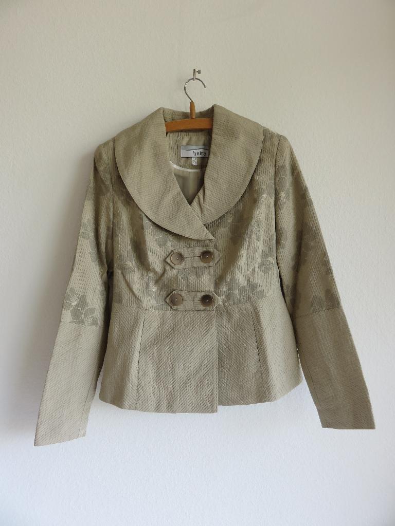 Heine Blazer, jasje maat 36 Beige zandkleurig met bloemen, Beige, Ophalen of Verzenden, Zo goed als nieuw, Jasje