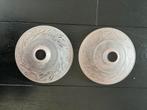 2 vintage roze glazen lampenkapjes uit Frankrijk, Ophalen of Verzenden, Minder dan 25 cm
