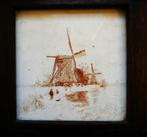 Hollandse kapstok gewei 2 tegels klederdracht jacht 5 haken, Antiek en Kunst, Ophalen of Verzenden