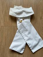 Plastron wit met speld paardenhoofd, Dieren en Toebehoren, Gebruikt, Dressuur, Ophalen of Verzenden, Dames