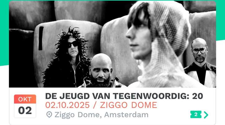 TICKETS JEUGD VAN TEGENWOORDIG 20 JAAR, Tickets en Kaartjes, Concerten | Nederlandstalig, Twee personen, Oktober