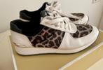 Michael KORS witte sneakers + panterprint zgan , maat 40/9, Michael Kors, Verzenden, Wit, Sneakers of Gympen