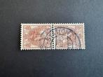 1924 Tete-beche paar NVPH nr 61b gestempeld, Postzegels en Munten, Postzegels | Nederland, Verzenden, T/m 1940, Gestempeld