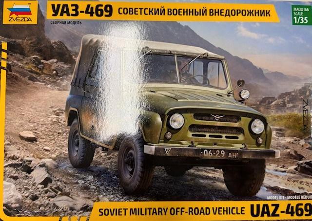 Coelianmodels, Zvezda 3629, UAZ-469, 1/35, € 29,99, Hobby en Vrije tijd, Modelbouw | Auto's en Voertuigen, Nieuw, Tank, 1:32 tot 1:50