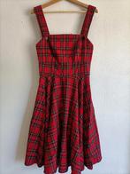 Jurkje Hell Bunny S rood geruit, Ophalen, Maat 36 (S), Gedragen, Rood