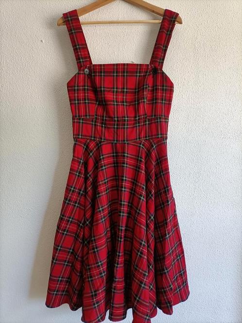 Jurkje Hell Bunny S rood geruit, Kleding | Dames, Jurken, Gedragen, Maat 36 (S), Rood, Knielengte, Ophalen