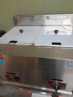 frituur 2 x 4 L op propaan, Witgoed en Apparatuur, Frituurpannen, 4 liter of meer, Ophalen, Zo goed als nieuw, Uitneembare binnenpan