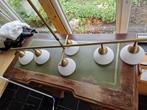 Hanglamp met 6 mat witte kapjes, Huis en Inrichting, Lampen | Hanglampen, Ophalen, Gebruikt, Glas, 50 tot 75 cm