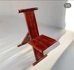 FRENCH BRUTALIST FOLDING CHAIR, 1960S, Huis en Inrichting, Stoelen, Ophalen, Bruin, ., Frankrijk