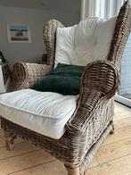 Riviera Maison rieten/rattan stoel. Oorfauteuil., Huis en Inrichting, Ophalen, Gebruikt, Minder dan 75 cm, Riet of Rotan